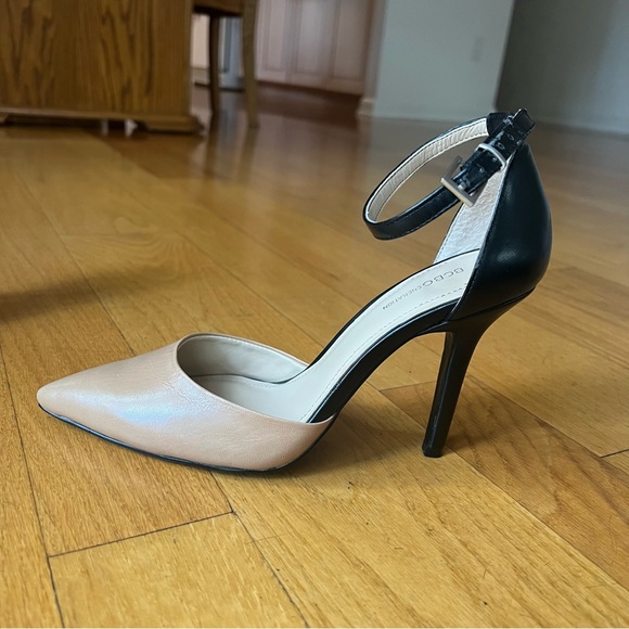 BCBGeneration Nude & Black Leather Heels - Picture 2 of 7